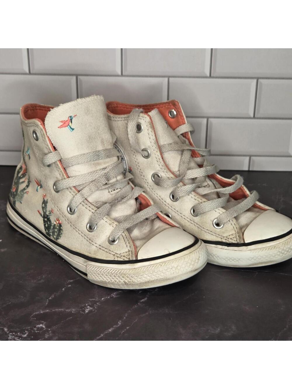 Converse Chuck Taylor All Star Hi Succulents Sneaker Vintage White  Youth 1